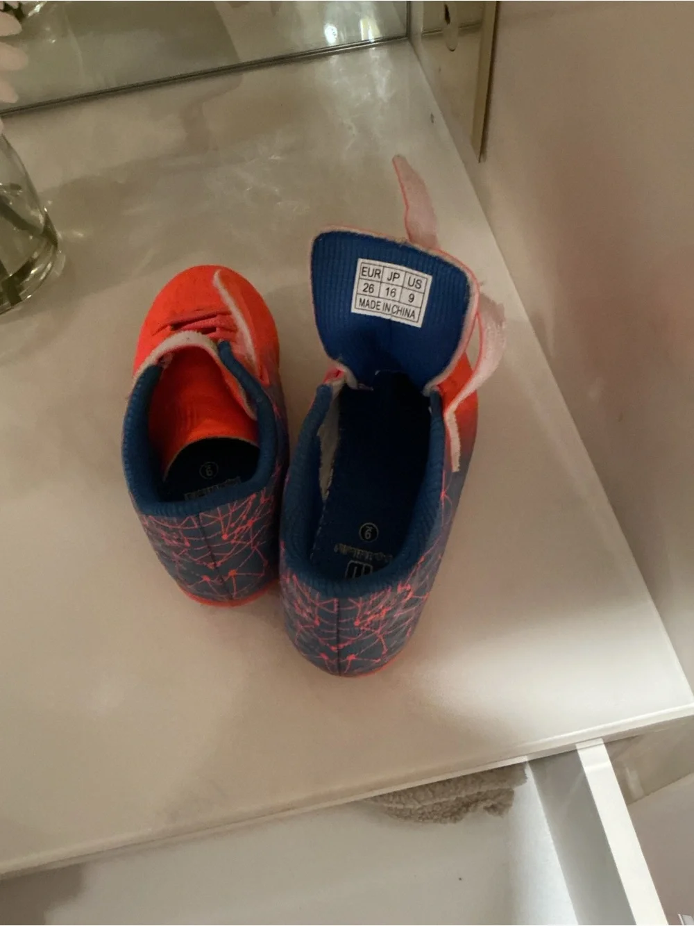 Brooman Unisex Kids Firm Ground Soccer/ football Cleats Blue/orange US 9 kids